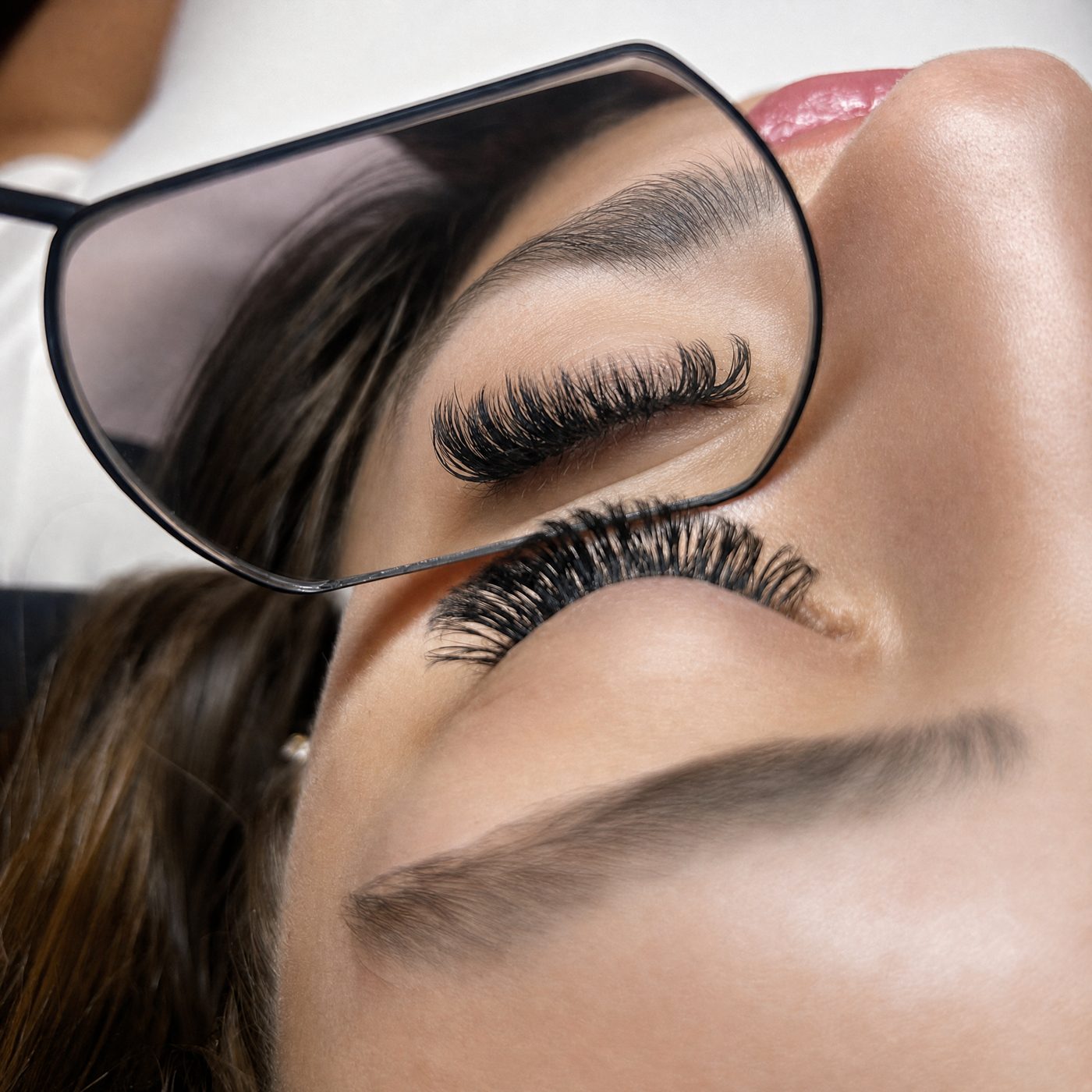 Wimpernverlängerung Volumentechnik – Nahaufnahme