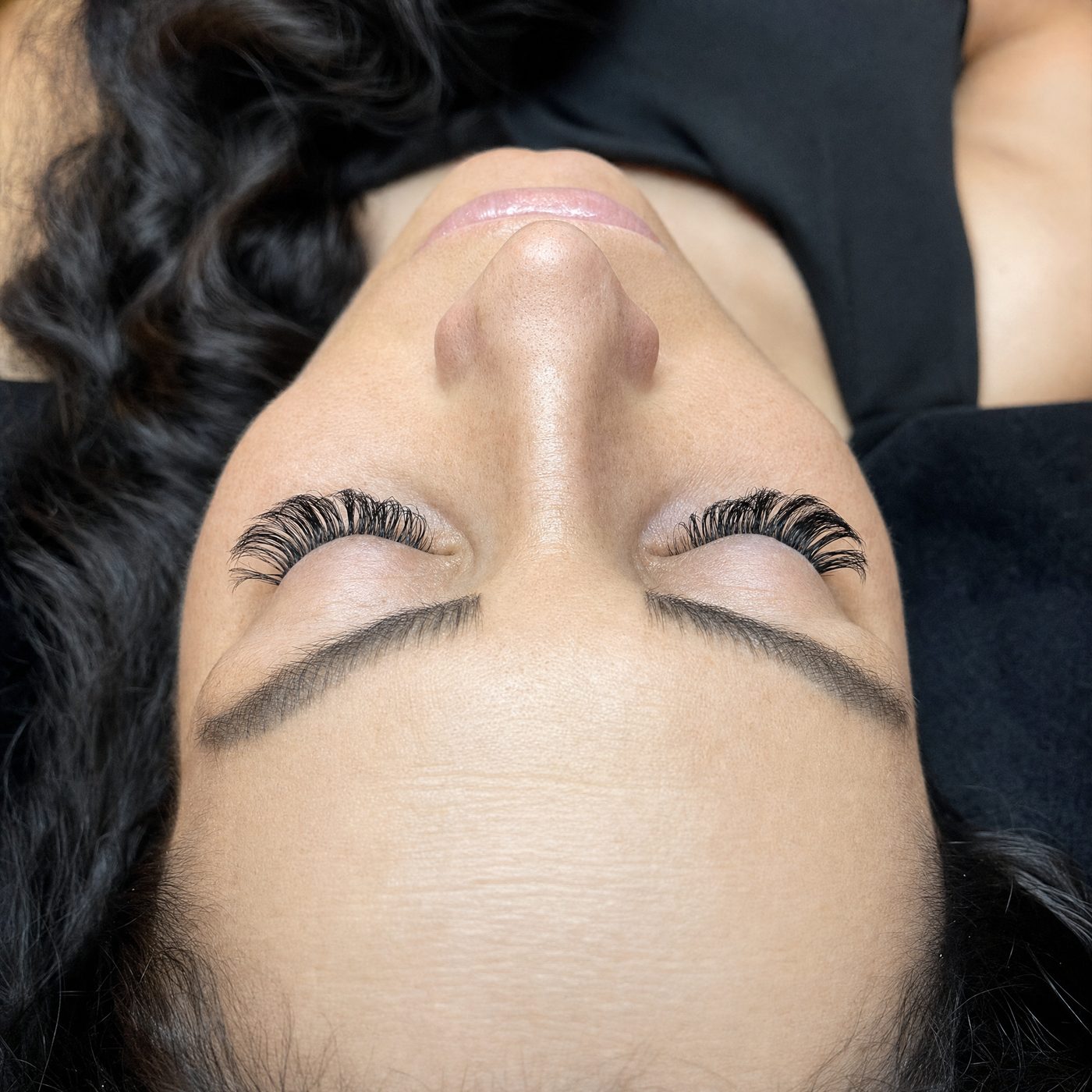 Wimpernverlängerung Detail Volumentechnik
